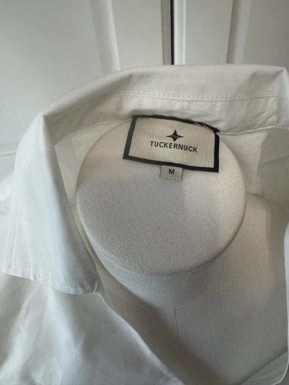 Tuckernuck Tie Front Bow Bea Blouse Wrap Waist Poplin Puff Sleeves- Women Size:M